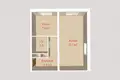 Wohnung 1 zimmer 39 m² Minsk, Belarus