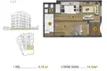 Квартира 1 спальня 58 м² Sinan, Турция
