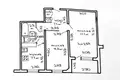 Wohnung 2 zimmer 47 m² Minsk, Belarus