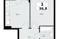 Mieszkanie 1 pokój 37 m² poselenie Sosenskoe, Rosja