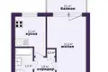 Appartement 1 chambre 21 m² Salihorsk, Bélarus