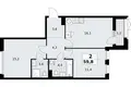 Wohnung 2 zimmer 60 m² Kommunarka, Russland