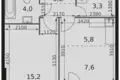 Appartement 1 chambre 42 m² Moscou, Fédération de Russie