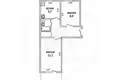 2 room apartment 40 m² Brest, Belarus