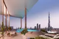  New high-rise Fairmont Residences Solara Tower with swimming pools within walking distance of Burj Khalifa, Business Bay, Dubai, UAE