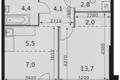 Mieszkanie 1 pokój 44 m² Moskwa, Rosja