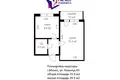 Wohnung 1 zimmer 31 m² Minsk, Belarus