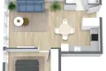 Mieszkanie 2 pokoi 44 m² Kłajpeda, Litwa