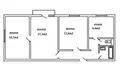 3 room apartment 63 m² Muchaviecki sielski Saviet, Belarus