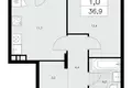 Квартира 1 комната 37 м² поселение Сосенское, Россия