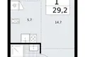 Квартира 1 комната 29 м² район Троицк, Россия
