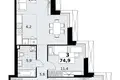 3 room apartment 75 m² Kommunarka, Russia