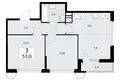 3 room apartment 54 m² Vnukovo, Russia