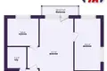 2 room apartment 41 m² Minsk, Belarus