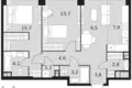 Wohnung 3 zimmer 66 m² Nordwestlicher Verwaltungsbezirk, Russland