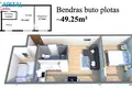 Квартира 3 комнаты 49 м² Клайпеда, Литва