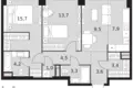 Квартира 3 комнаты 67 м² Северо-Западный административный округ, Россия