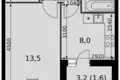 Mieszkanie 1 pokój 35 m² Razvilka, Rosja