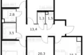 Wohnung 4 zimmer 110 m² Moskau, Russland