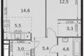 Appartement 2 chambres 49 m² Moscou, Russie