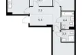 3 room apartment 78 m² Kommunarka, Russia