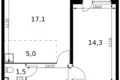 2 room apartment 50 m² Sapronovo, Russia