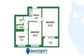 Квартира 2 комнаты 49 м² Минск, Беларусь