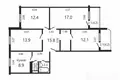 4 room apartment 88 m² Minsk, Belarus