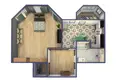 1 room apartment 50 m² Minsk, Belarus