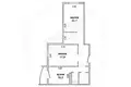 2 room apartment 66 m² Muchaviecki sielski Saviet, Belarus