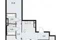 3 room apartment 74 m² poselenie Sosenskoe, Russia