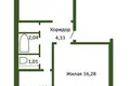 2 room apartment 43 m² Baranavichy, Belarus