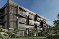 Kompleks mieszkalny New complex of furnished apartments with a swimming pool and a view of the ocean, Bali, Indonesia