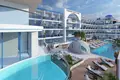 Residential complex New apartments with private swimming pools in a low-rise residence Santorini, close to a golf course, Studio City area, Dubai, UAE