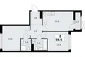 Wohnung 2 zimmer 60 m² Kommunarka, Russland