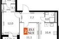 Wohnung 2 zimmer 53 m² Moskau, Russland