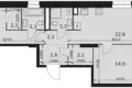 Mieszkanie 2 pokoi 69 m² Moskwa, Rosja