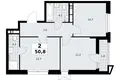 2 room apartment 51 m² poselenie Sosenskoe, Russia