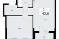 Квартира 1 комната 43 м² район Троицк, Россия
