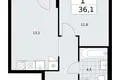 Mieszkanie 1 pokój 36 m² Troick, Rosja