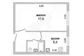 1 room apartment 29 m² Muchaviecki sielski Saviet, Belarus