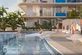 Complejo residencial New residence Samana Lake Views with swimming pools and lounge areas close to a highway, Production City, Dubai, UAE