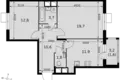 Mieszkanie 2 pokoi 62 m² Razvilka, Rosja