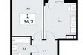 Appartement 1 chambre 37 m² Vnoukovo, Russie