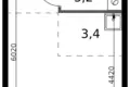 Estudio 1 habitación 24 m² Sapronovo, Rusia