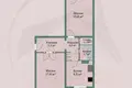 2 room apartment 53 m² Minsk, Belarus