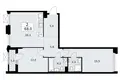 2 room apartment 68 m² Troitsk, Russia