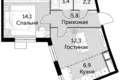 Квартира 2 комнаты 45 м² Ленинский район, Россия