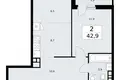 Wohnung 2 zimmer 43 m² Wnukowo, Russland