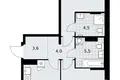 Appartement 2 chambres 65 m² Kommunarka, Russie